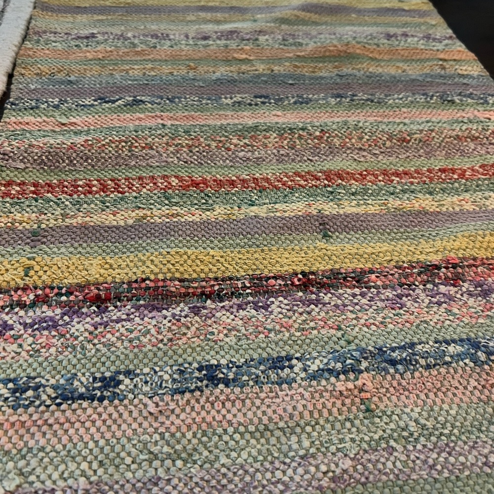 Vintage Folk Rag Runner Rug Long - Picture 5 of 5